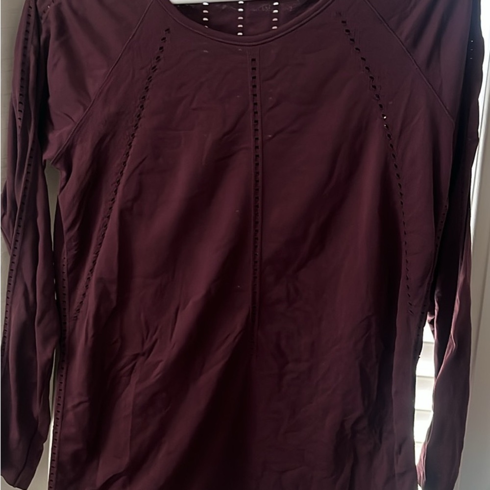 Athleta Long Sleeve Maroon Top